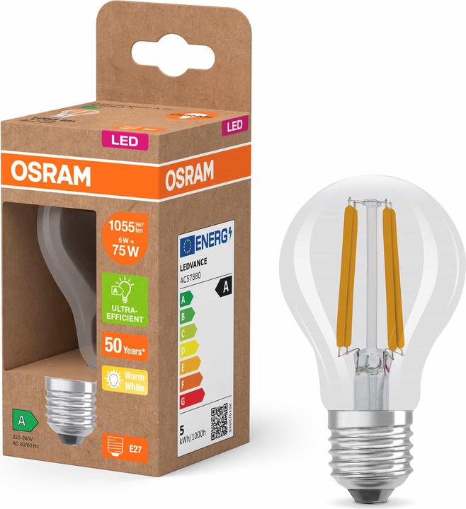 Produktbild Steffen Osram LED Classic A E27 240V 5W 1055lm WW (E27, 1055 lm, 1 x)