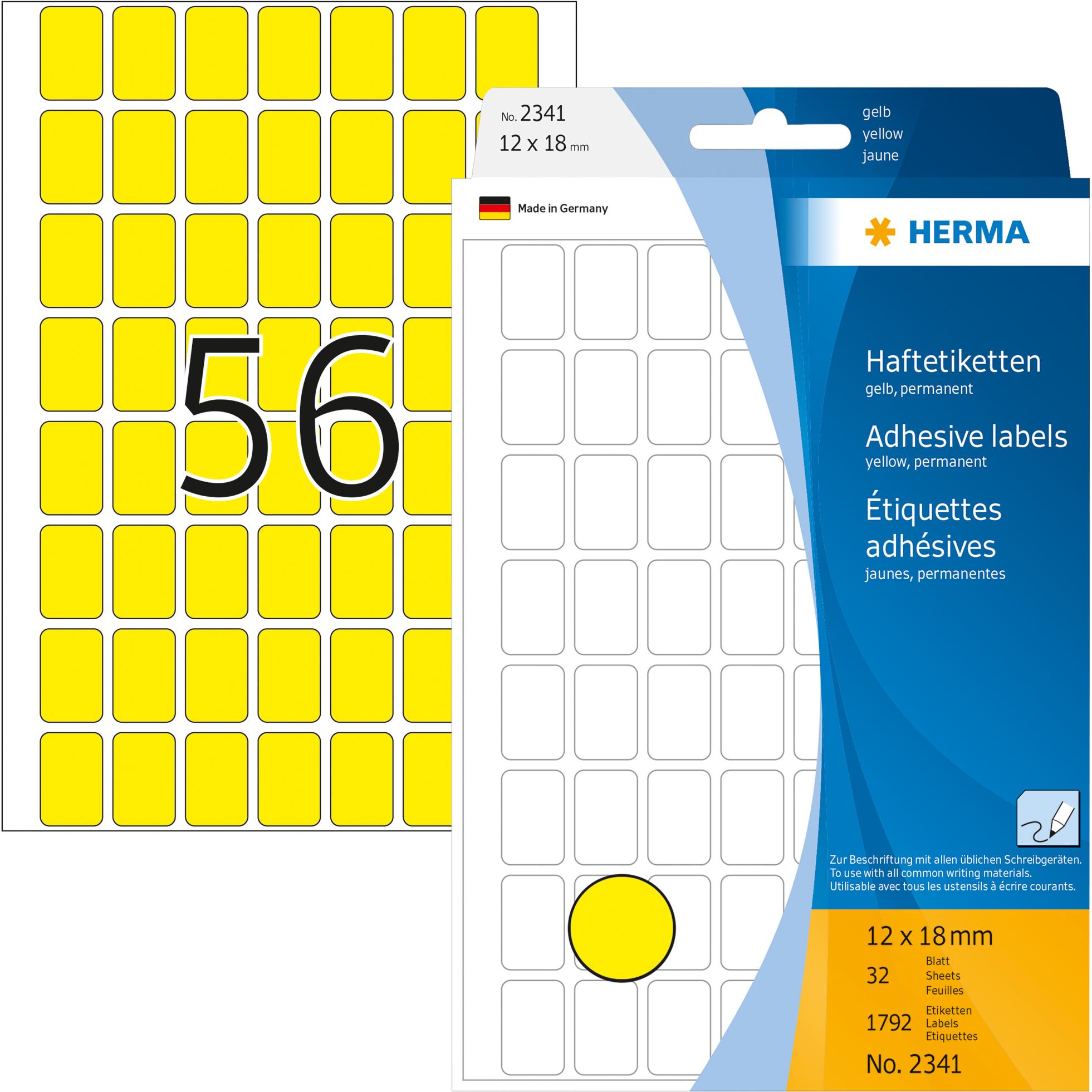 Herma, Etiketten, Etiketten