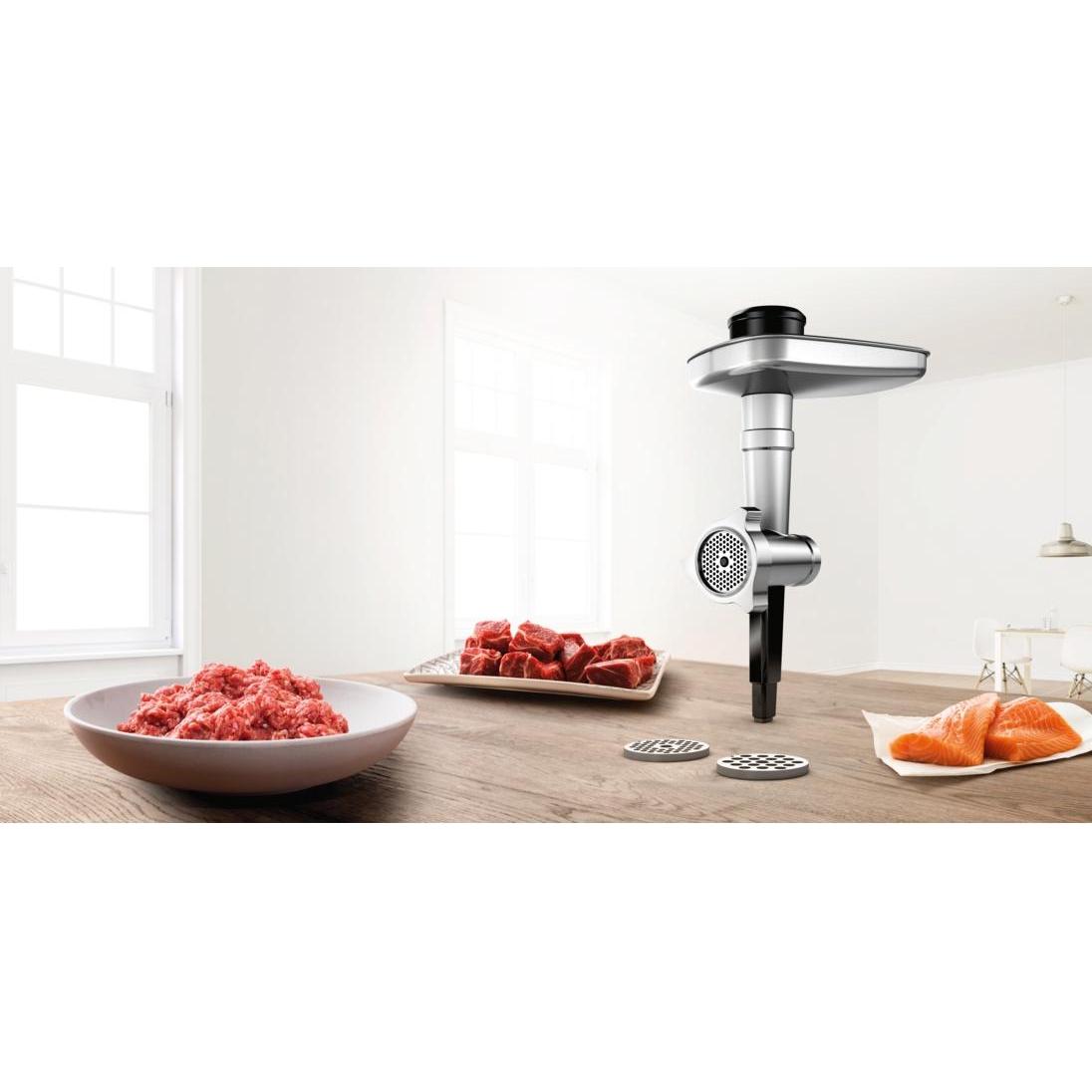 Thumbnail - Bosch Hausgeräte MUZ9FW1, Mixer/food processor drum set, Schwarz, Metallisch, OptiMUM, 2 kg, Fleischwolf, Schwarz