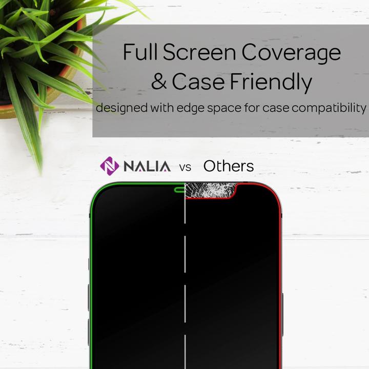 Actual product image Nalia 4x protective glass & 1x template (4 Piece, Apple iPhone 13 mini)