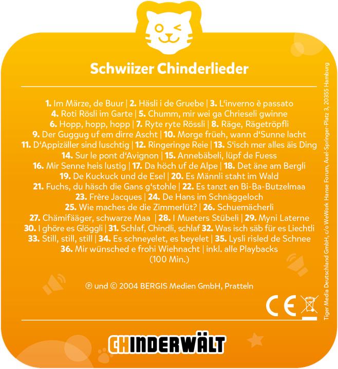 Produktbild Tigermedia Schwiizer Chinderlieder (Schweizerdeutsch)