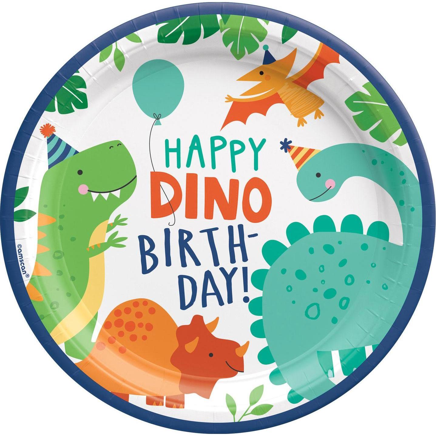 Amscan Dinosaurier Teller Geburtstag 8erPack Papier Galaxus