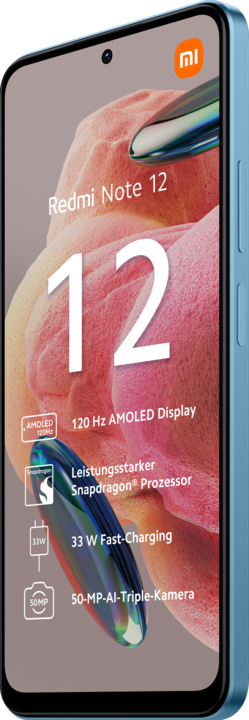 Actual product image Xiaomi Redmi Note 12 (128 GB, Ice Blue, 6.67", Dual SIM, 50 Mpx, 4G)