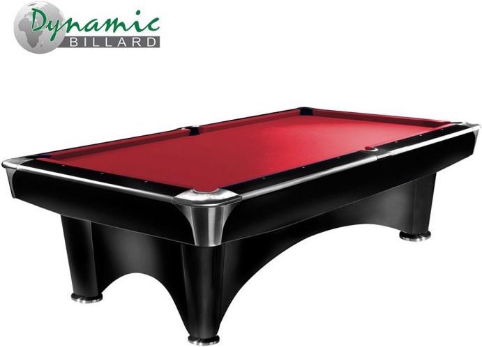 Dynamic Pool table III 8ft. Matt black, cloth Simonis 760 ro (224 x 112 cm)