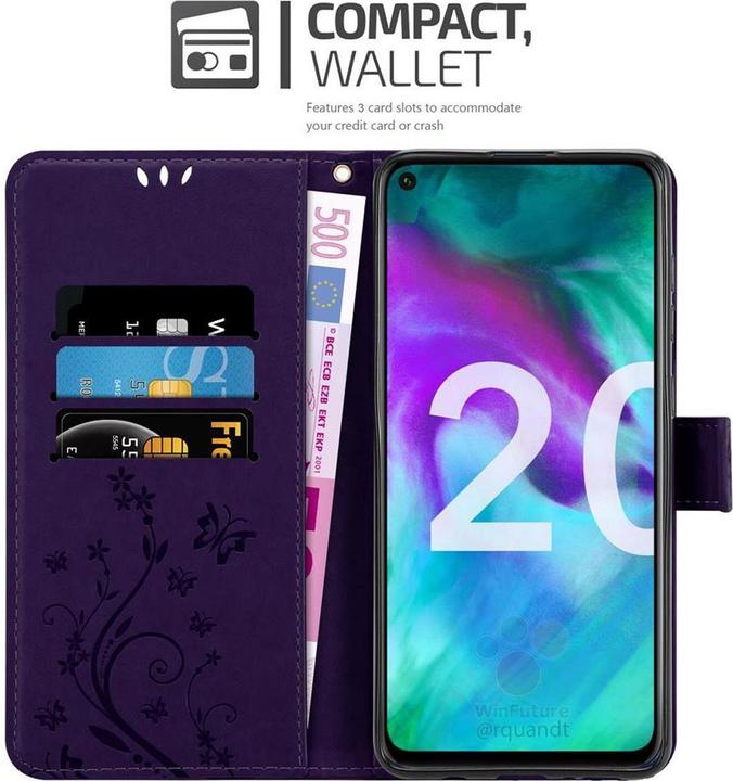 Actual product image Cadorabo Flower Book Cover (TCL 20S, Huawei Nova 5T, K20)