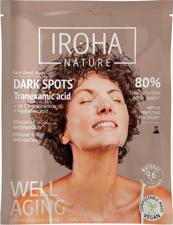 Actual product image Iroha Well Aging Face Sheet Mask Anti Dark Spots Tranexamic Acid (25 ml)