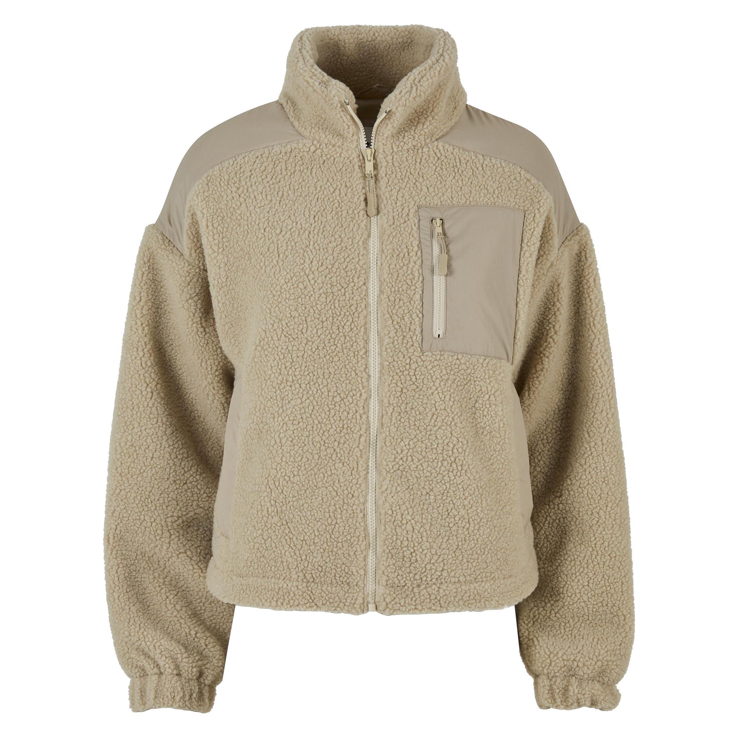 Urban Classics, Damen, Winterjacken, Ladies Sherpa Mix Jacket, Weiss, (L)