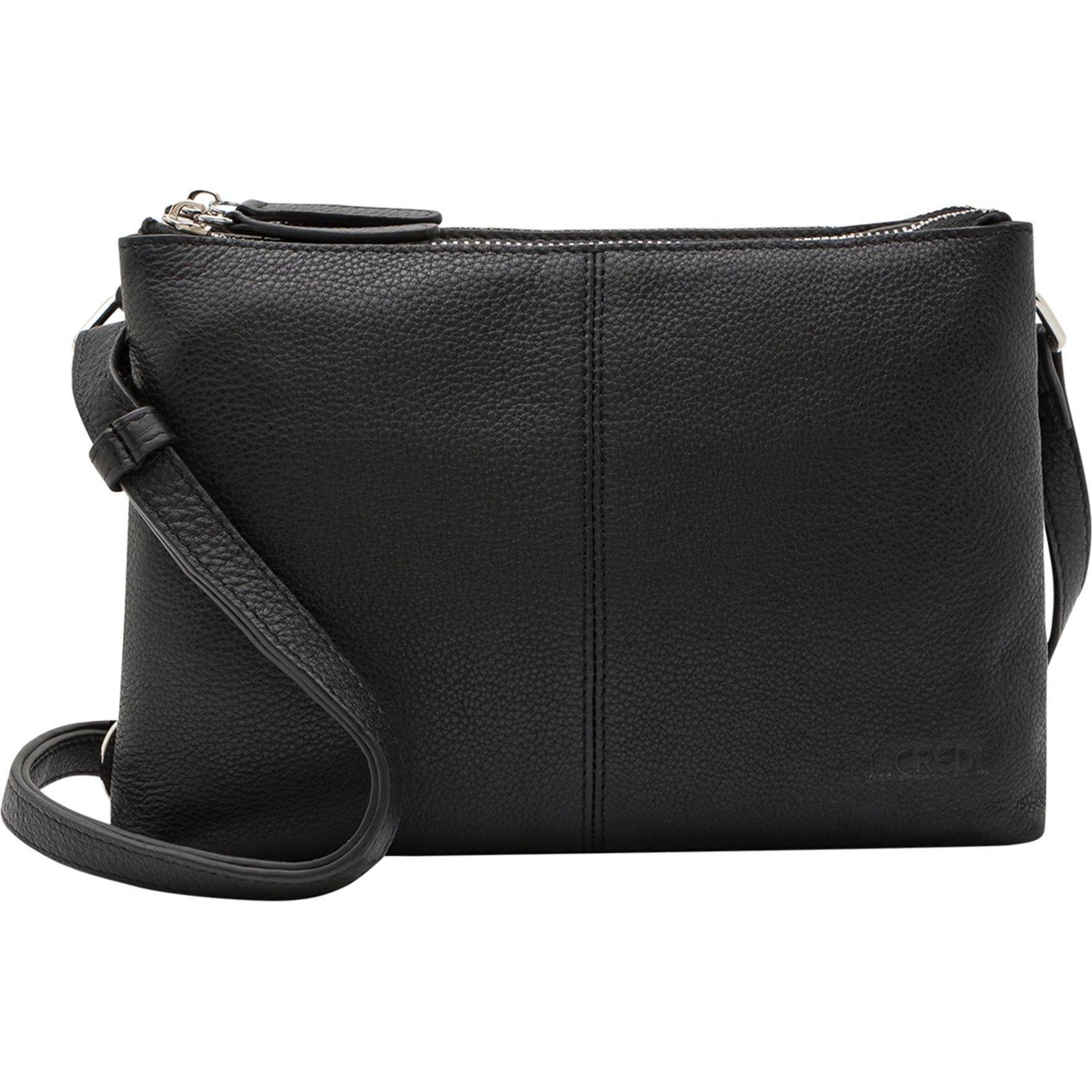 L.Credi, Handtasche, Monika Umhängetasche 24 cm, Schwarz