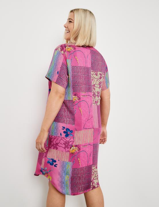 Image du produit Samoon Robe manches longues courte Robe tunique avec imprimé patch (52)