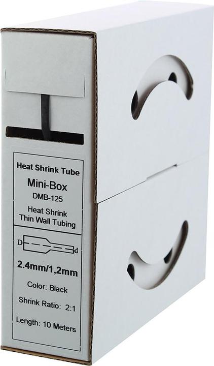 Image du produit Offgridtec 10m de gaine thermorétractable 2,4mm>1,2mm noir (1 x)