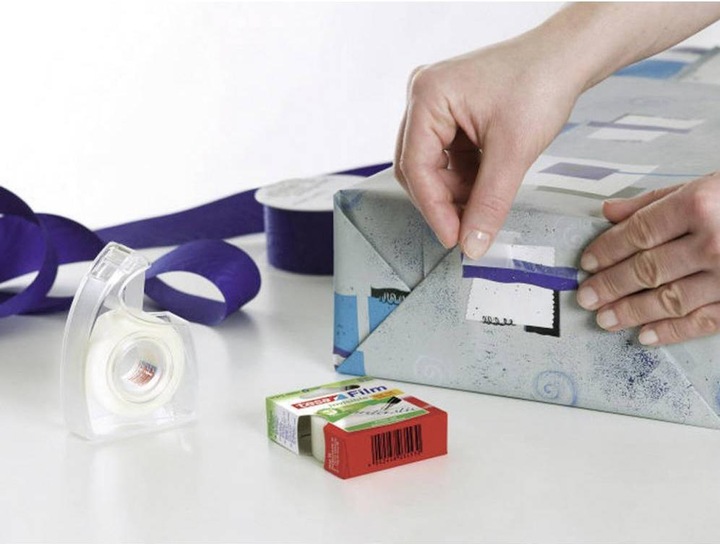 Actual product image tesa 1x tesafilm INVISIBLE with hand dispenser, matt-invisible, age-resistant and tear-resistant