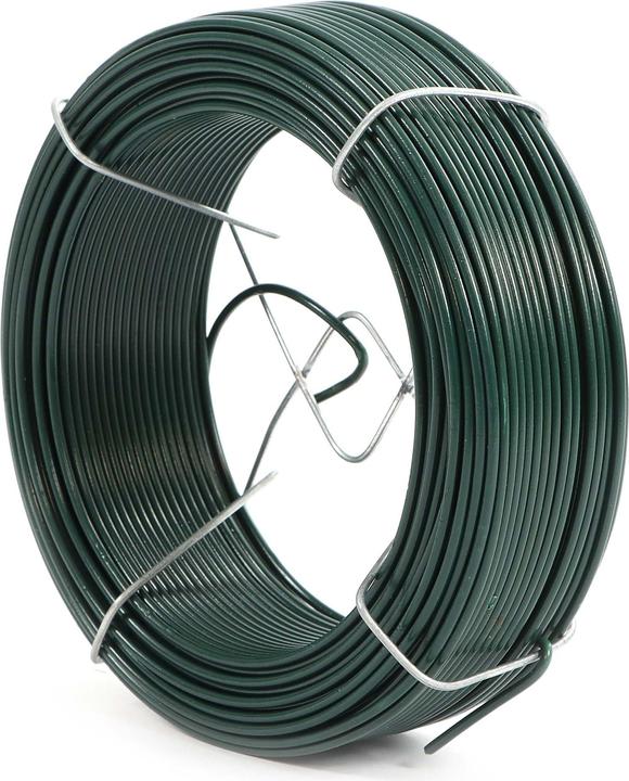 Produktbild Wiltec Gartendraht grün Ø1,6mm Bindedraht 50m Stahl verzinkt PVC Pflanzendraht (50 m)