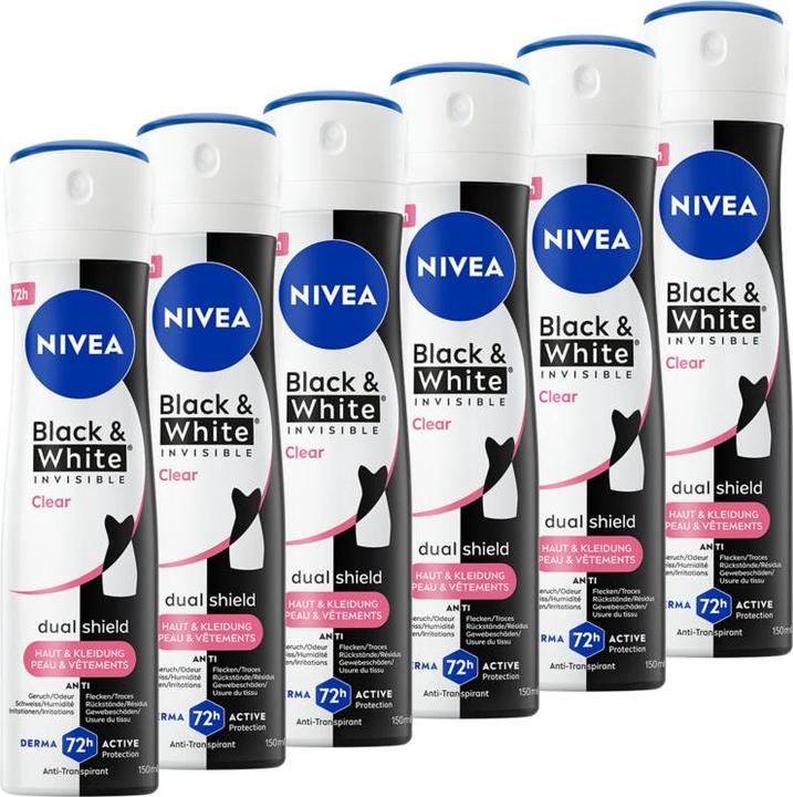 Produktbild NIVEA Black & White Invisible Clear Spray mini (Spray, 900 ml)