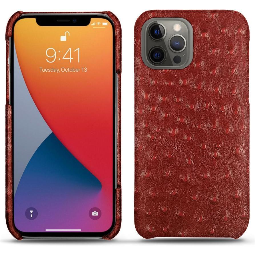 Noreve Lederschutzhülle (Apple iPhone 13 Pro Max), Smartphone Hülle, Rot
