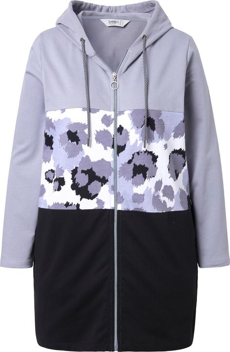 Produktbild Angel of Style Long-Sweatjacke, A-Linie, Leo-Streifen, Rücken-Wording (44)