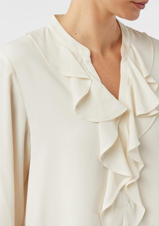 Produktbild Comma Bluse Chiffonbluse mit Volant-Ausschnitt (44)