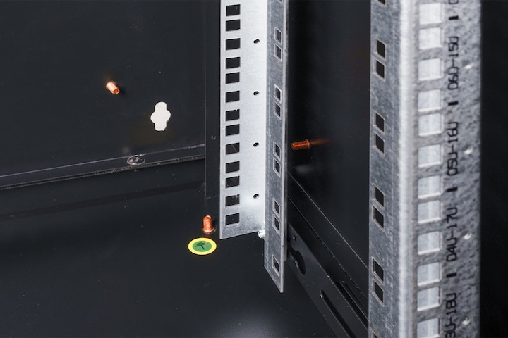 Actual product image Digitus 20U wall mounted housing 998x600x450 mm colour black RAL 9005 (20 RU, 19 inch rack)