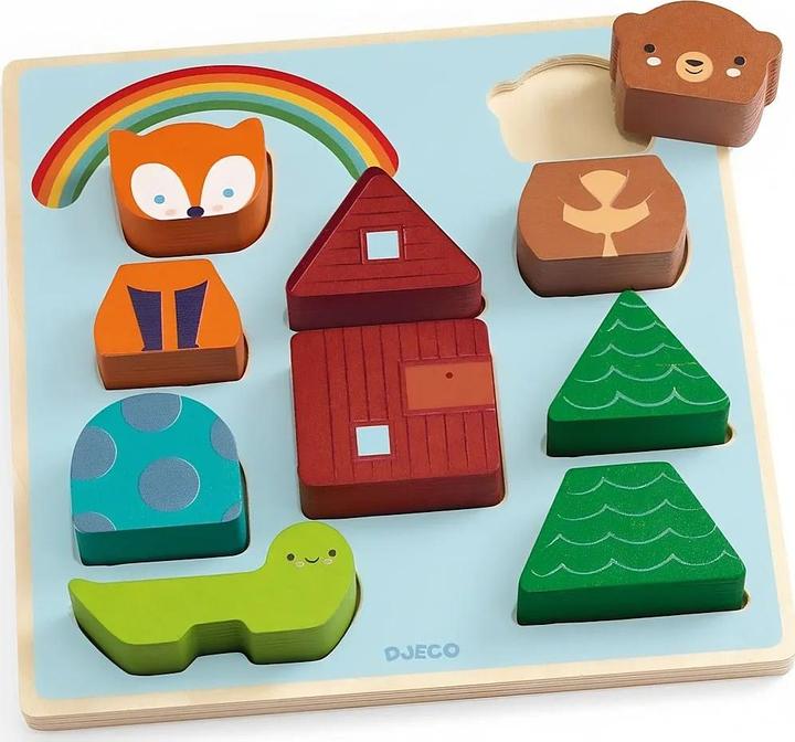 Djeco Puzz & Match Rainbow (10 pieces)