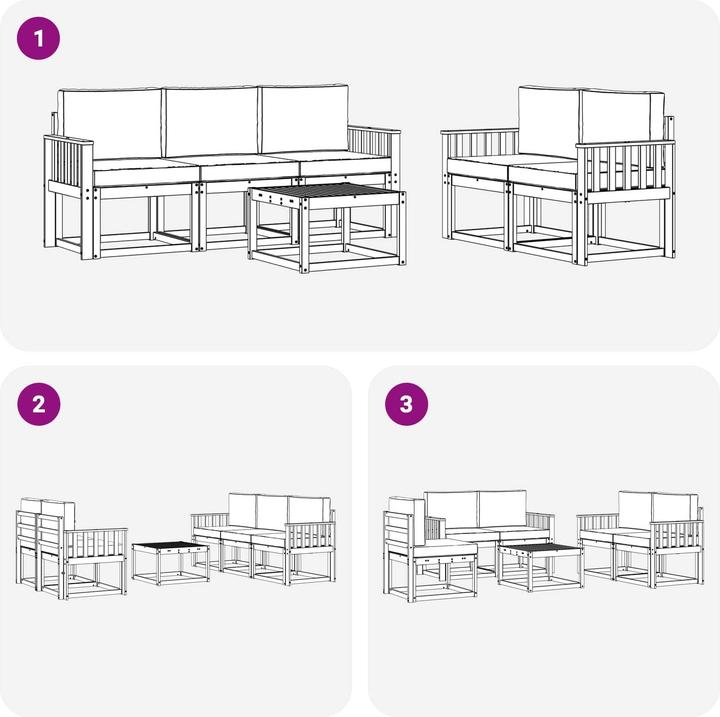 Produktbild vidaXL Outdoor-Sofa