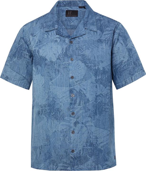 Immagine prodotto JP1880 JP 1880 Jeanshemd, Denim, Halbarm, Laserprint, Cuba-Kragen, Cuba-Fit (3XL)