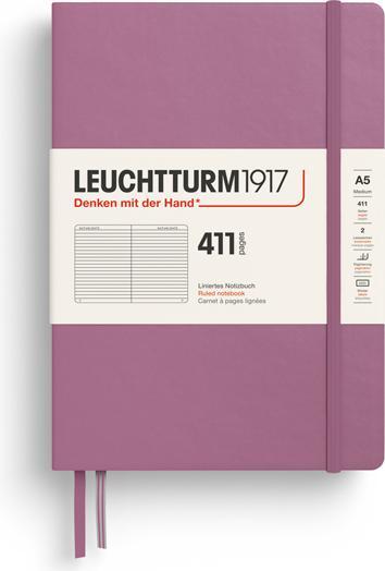 Leuchtturm1917 Notizbuch 411 A5 Medium Hardcover Dusty Rose (A5, Righe, Copertina rigida)