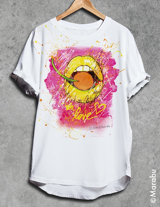 Actual product image Marabu Textile colour (Rose, Orange, Black, Yellow, Green, 60 ml)