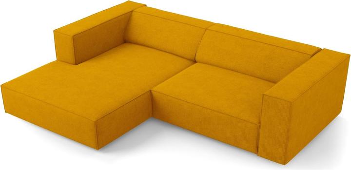 Actual product image Cosmopolitan Design Left Corner Sofa, "Arendal", 3 Seats, Mustard, 224x166x70 Made in Europe (3-seater, Corner sofa)