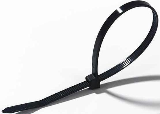 Actual product image ABB TY125-30X Ty-Fast cable tie 143 mm Black UV stabilized 100 pcs. (TY125-30X) (Plastic cable ties, 143 mm, 100 pcs.)