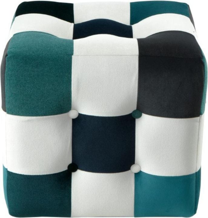 Dunkelblau, Türkis, Weiss