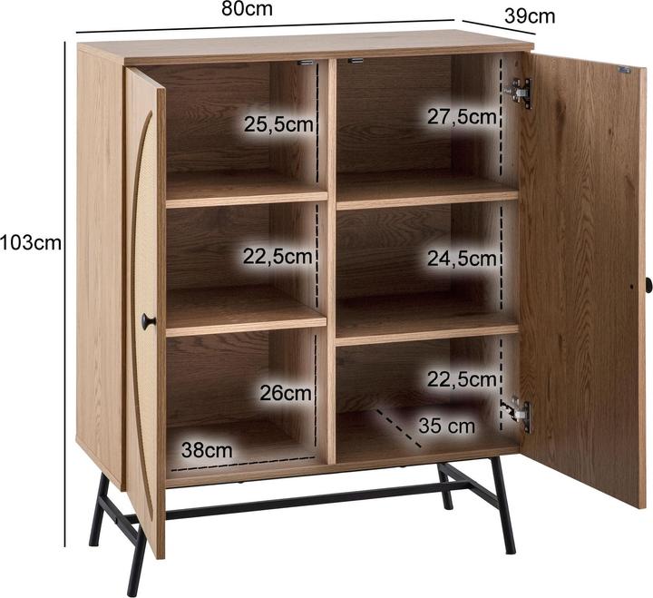 Produktbild Wohnling 80x103x39 (80 x 39 x 103 cm)