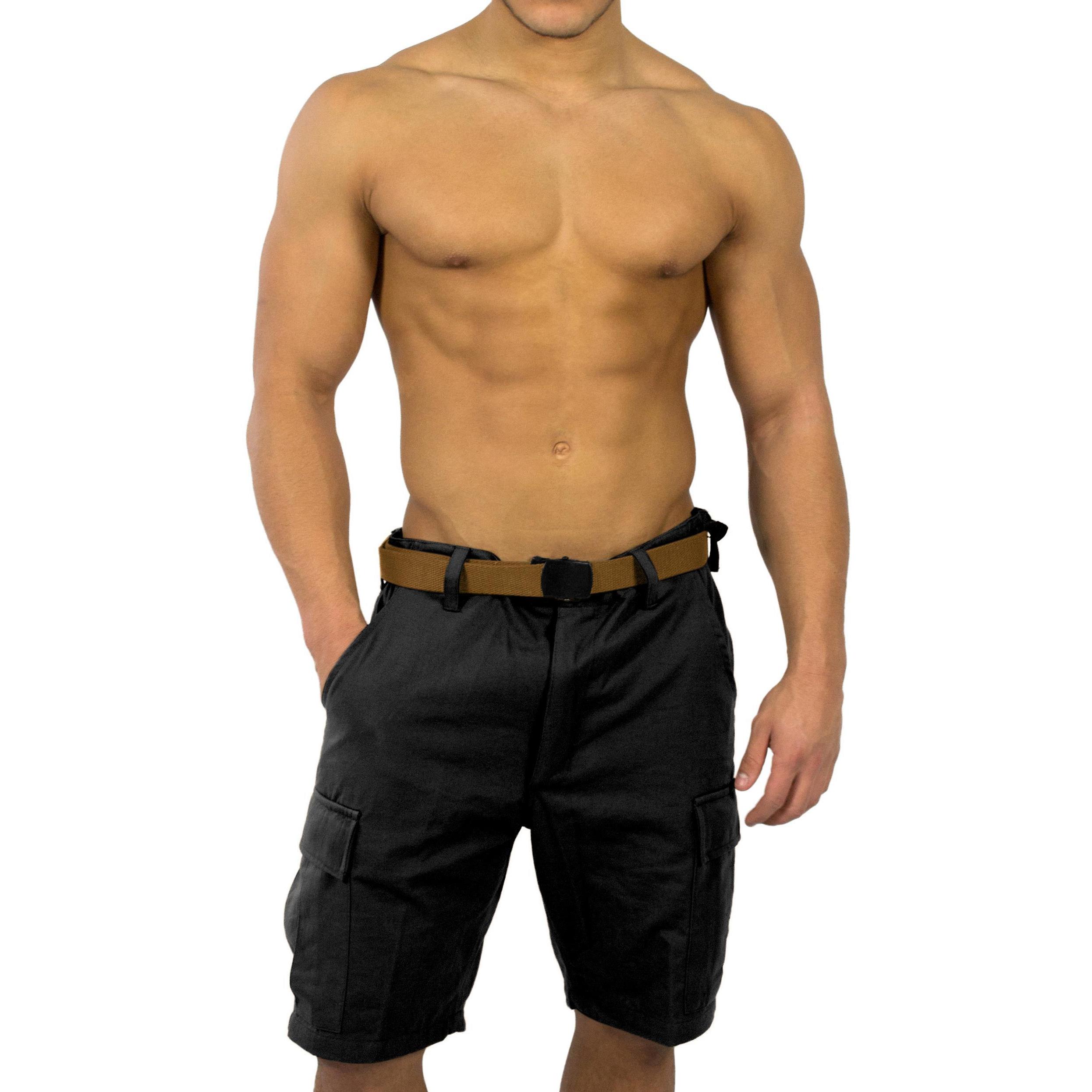 Normani, Herren, Shorts, Herren BDU Shorts Dasht - 8480, Schwarz, (5XL)