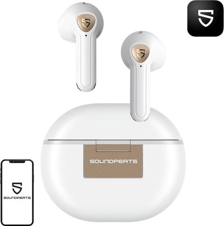 Actual product image Soundpeats Earphones Air 3 Deluxe HS TWS (white) (ANC, 20 h, Wireless)