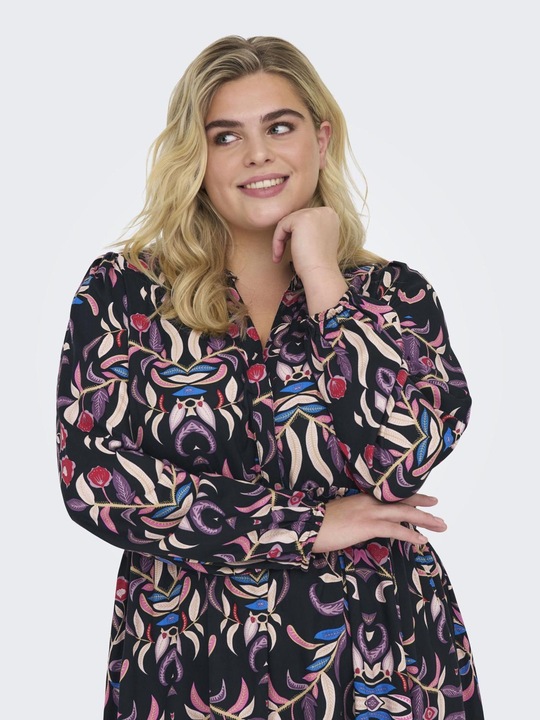 Produktbild Only CARNOLANA Kurzes Kleid Tunika mit halber Knopfleiste (46)