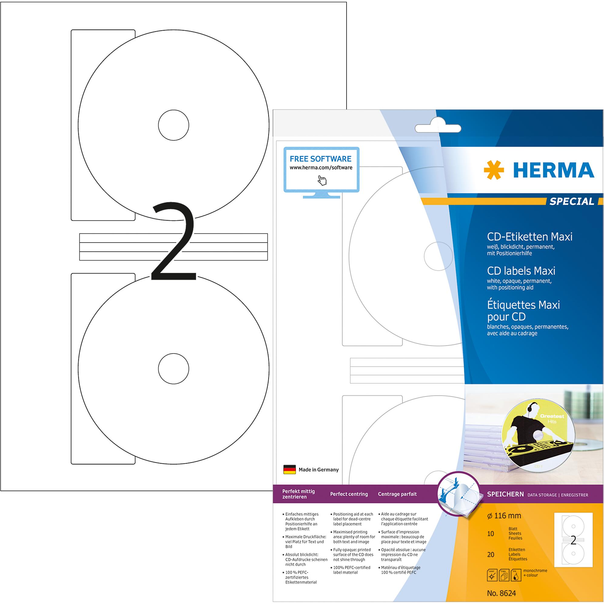 Herma, Etiketten, Maxi 8624