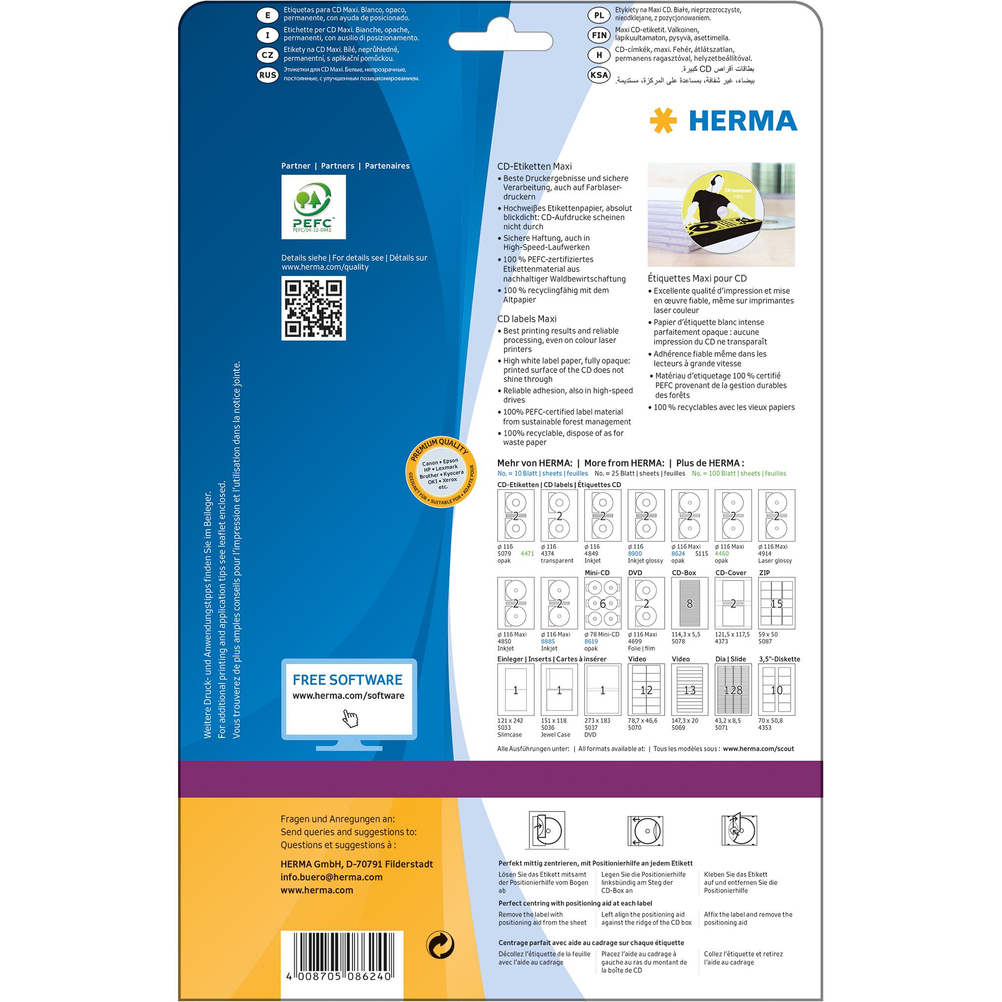 Thumbnail - Herma, Etiketten, Maxi 8624