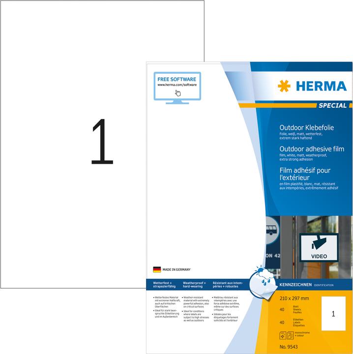 Actual product image HERMA Weatherproof labels A4