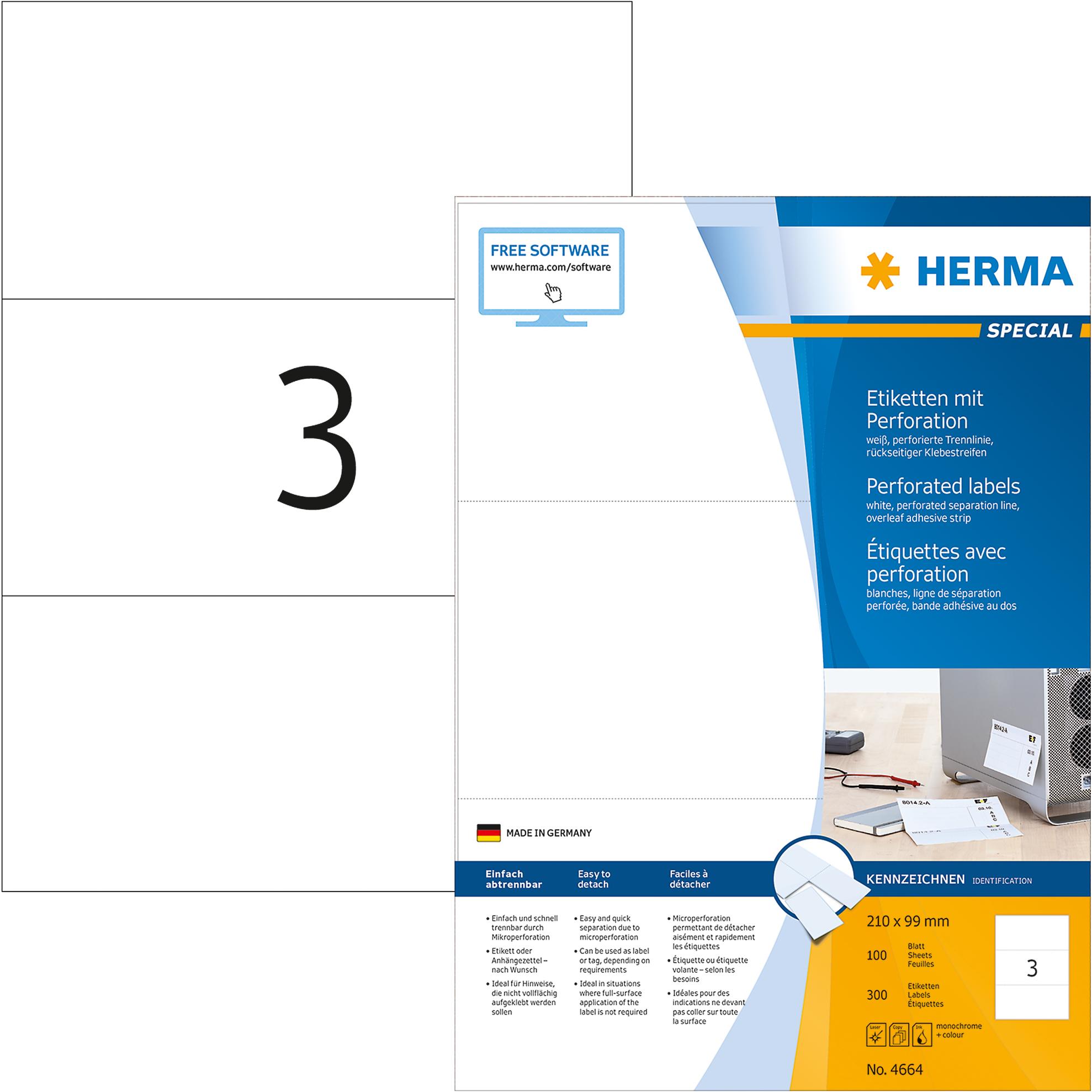 Thumbnail - Herma, Etiketten, Etike.Spec.Perfor.210x99 100Bl