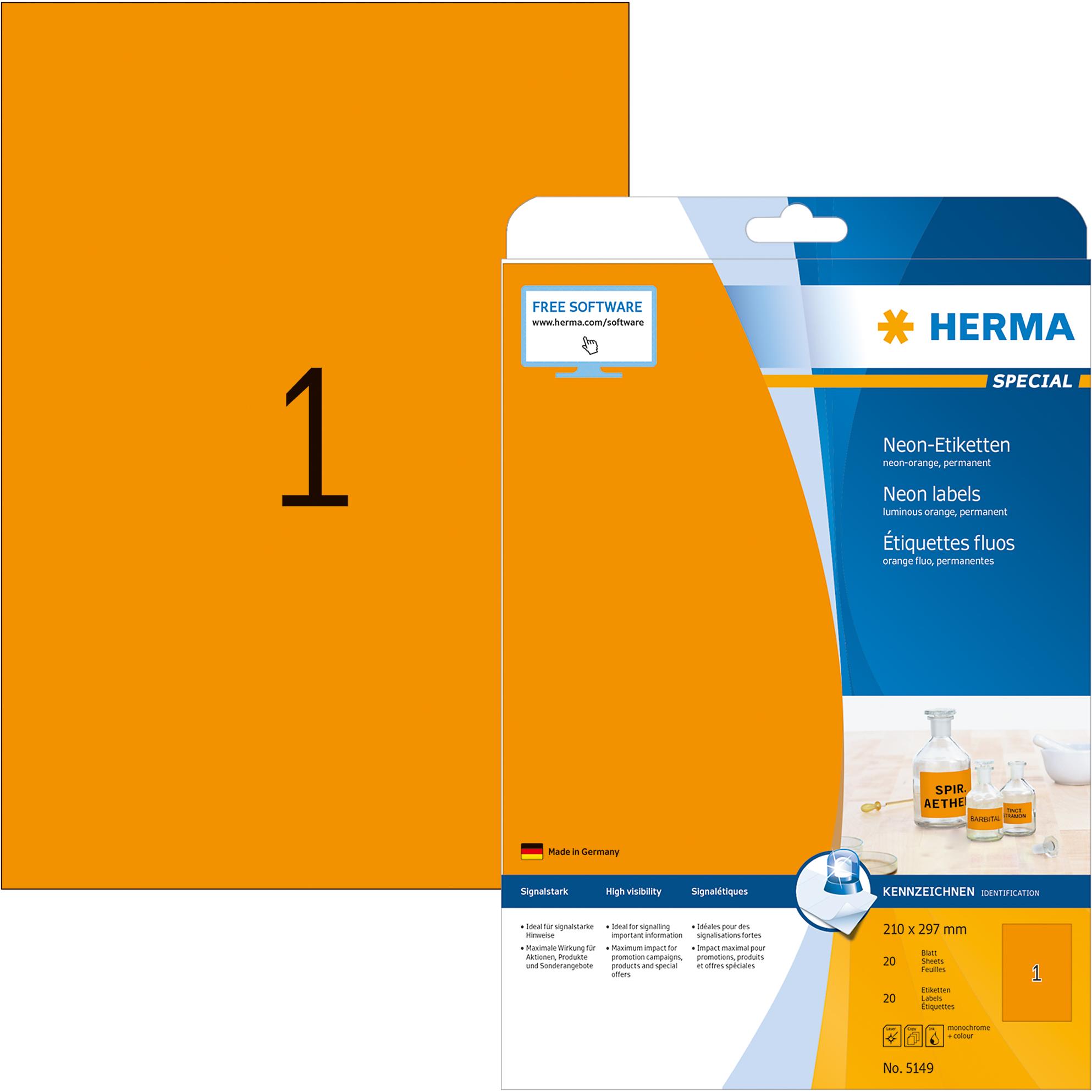 Herma, Etiketten, Etike.Spec.210x297 neonor.20Bl