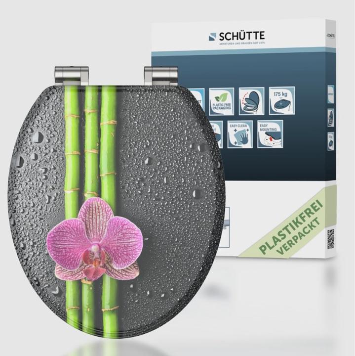 Image du produit Schütte Abattant WC bois MDF Abattant WC ASIA Abaissement automatique 80121 0