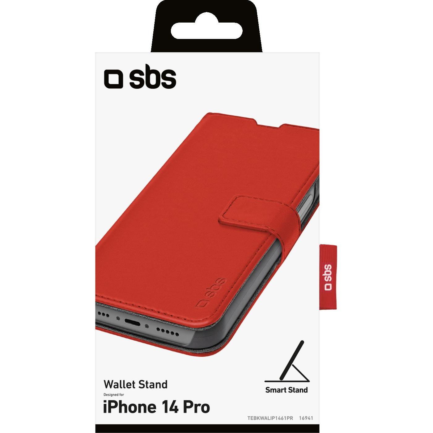 Thumbnail - SBS Klapphülle (Apple iPhone 14 Pro), Smartphone Hülle, Rot