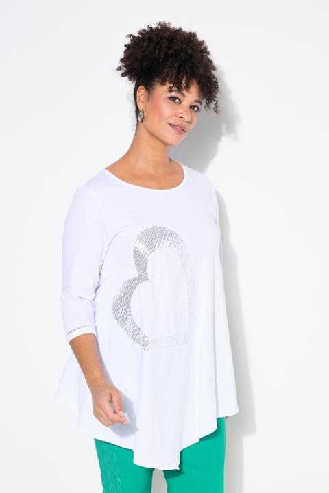 Produktbild Miamoda T-Shirt, A-Linie, Paillettenherz, Zipfelsaum (46)