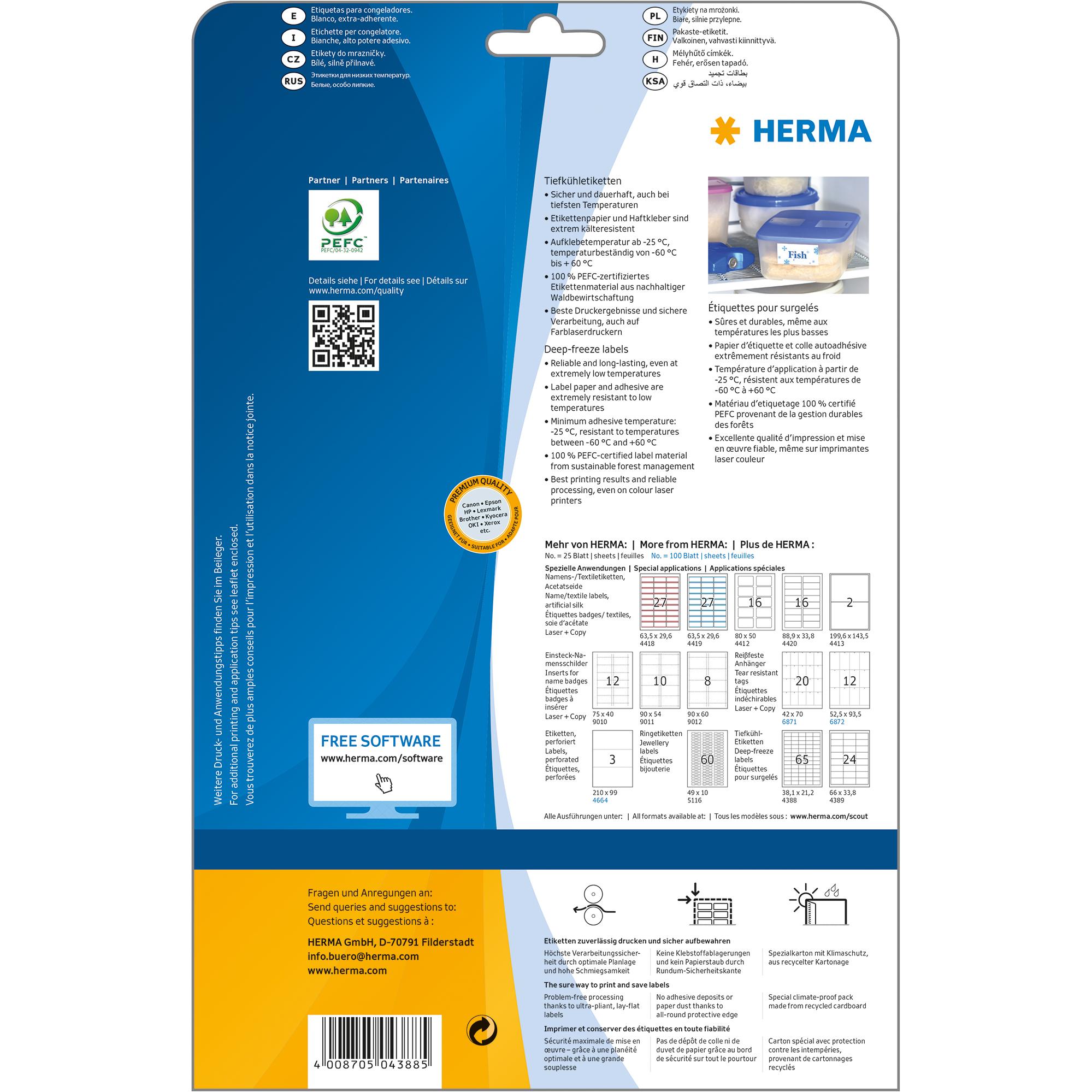 Thumbnail - Herma, Etiketten, Tiefkühletikett.38.1x21.2 25B