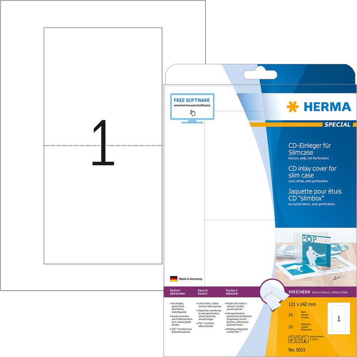 HERMA CD insert A4