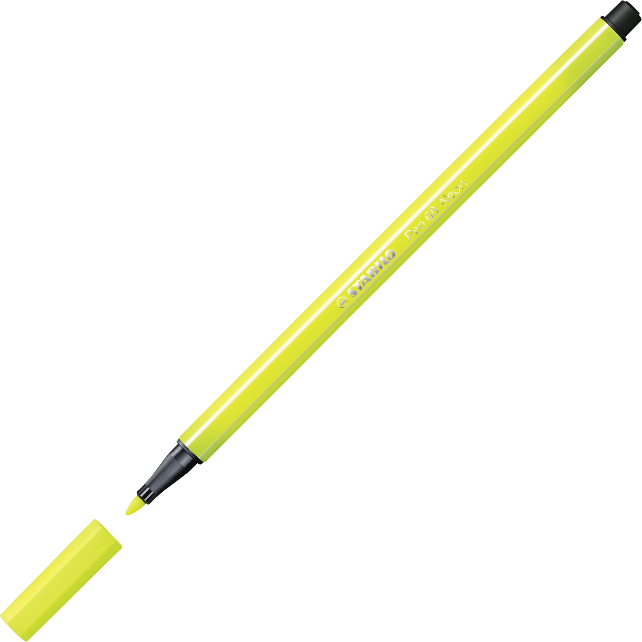 STABILO, Malstifte, Pen 68 Premium-Filzstift (Neongelb, 1 x)