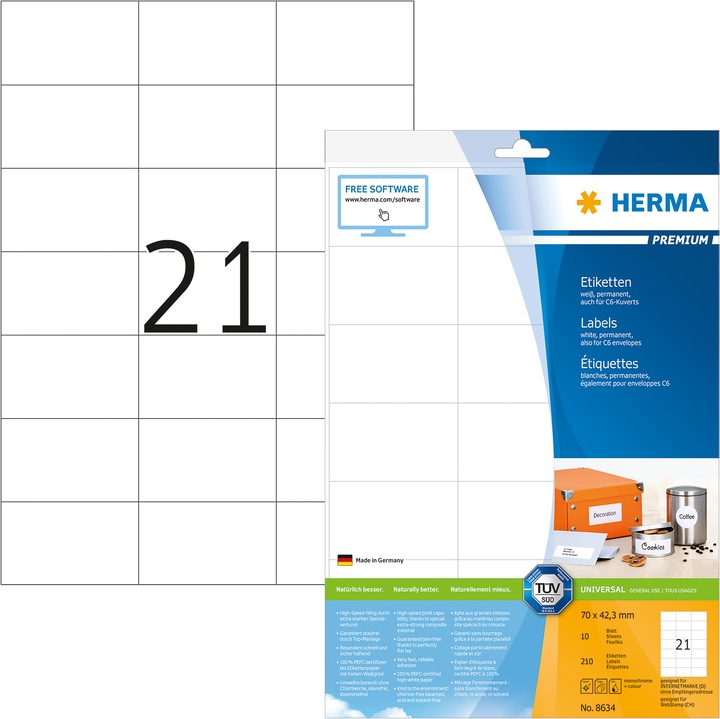 Produktbild Herma Universal Etiketten A4