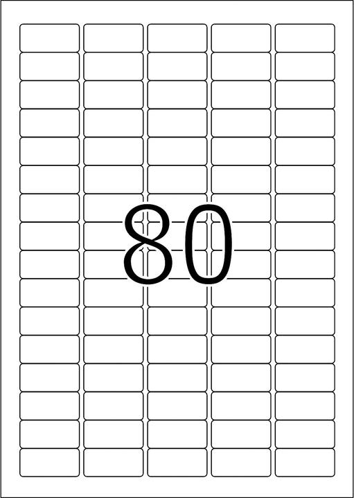 Actual product image HERMA Labels 35,6x16,9 25 sheets 2000 pcs. detachable