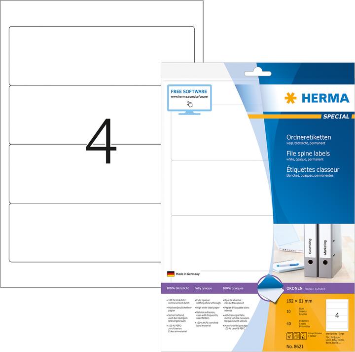 Produktbild HERMA Ordneretiketten A4