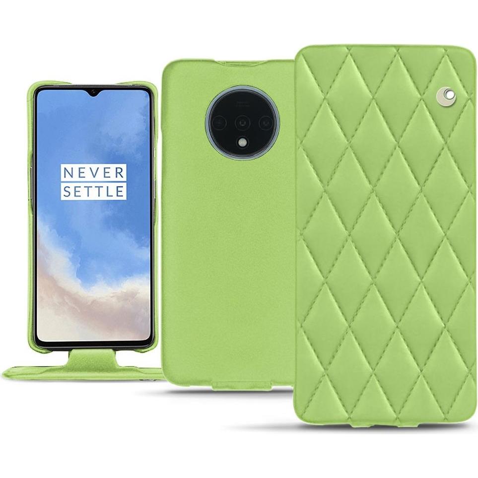 Noreve Lederschutzhülle vertikal (OnePlus 7T), Smartphone Hülle, Grün