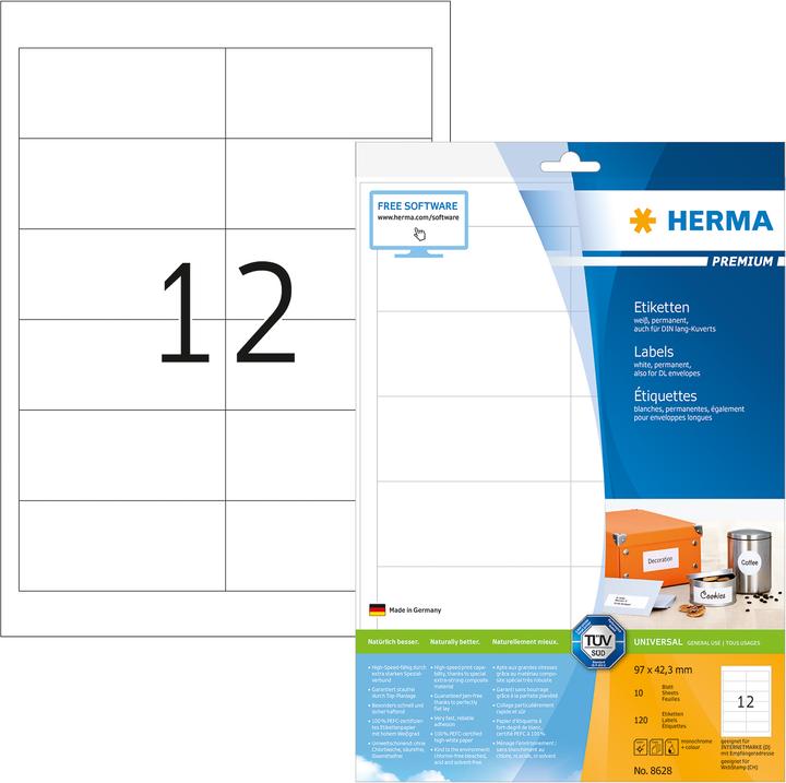 Image du produit Herma Étiquettes universelles A4