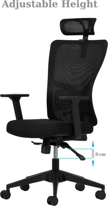 Kalune Design Lumbar 126 Black Office Chair